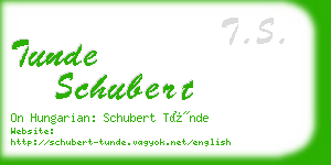 tunde schubert business card